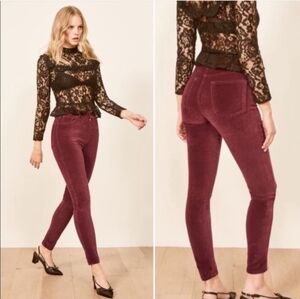 Reformation Jeans Rebecca Velvet Pants